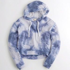 Tie-dye fleece hoodie